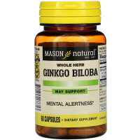 Трави Mason Natural Гінкго Білоба, Ginkgo Biloba, 60 капсул (MAV17735)