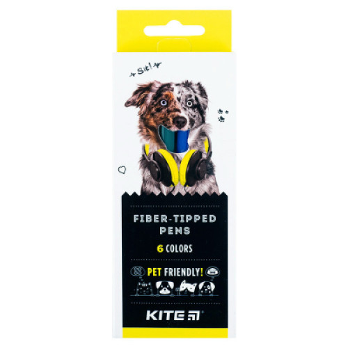 Фломастери Kite Dogs, 6 кольорів (K22-446)