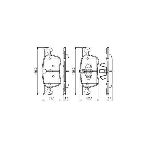 Гальмівні колодки Bosch 0 986 494 695