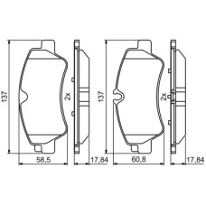 Гальмівні колодки Bosch 0986494796