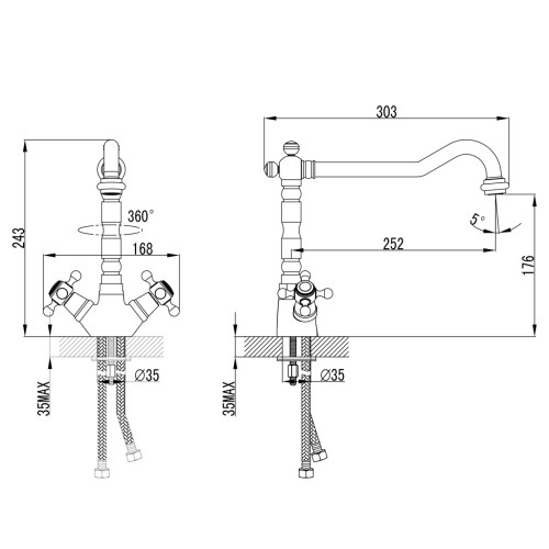 Змішувач Corso BRENTA FE-5B252K (9679104)