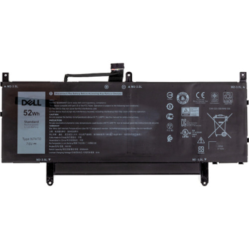 Акумулятор до ноутбука Dell Latitude 9510 (N7HT0) 7.6V 6500mAh (NB441693)