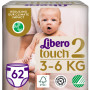 Підгузок Libero Touch Розмір 2 (3-6 кг) 62 шт (7322541750071)