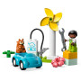 Конструктор LEGO DUPLO Town Вітрова турбіна та електромобіль 16 деталей (10985)