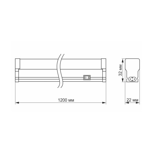 Світильник TITANUM LED Т5  20W 1.2М 5000K (TL-T5-20125)