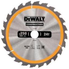 Диск пильний DeWALT СONSTRUCTION , 250 х 30 мм, 24 z, АТВ, 10 градусів, (DT1956)