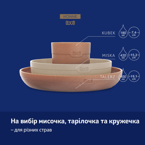 Набір дитячого посуду Lovi Granola з кружкою (21/532_bei)