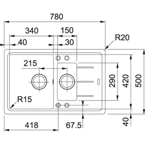 Мийка кухонна Franke BASIS BFG 651-78/114.0272.602