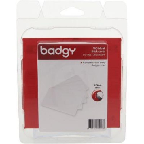 Картка пластикова чиста BADGY 0.76 мм Cards Thick, 100шт (CBGC0030W)