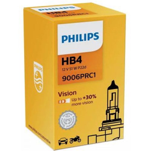 Автолампа галогенова 51W Philips (PS 9006 PR C1)