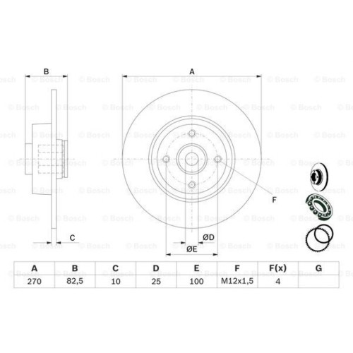 Гальмівний диск Bosch 0 986 479 274