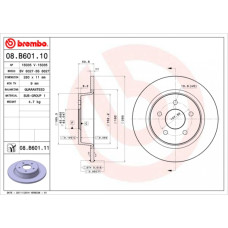 Гальмівний диск Brembo 08.B601.10