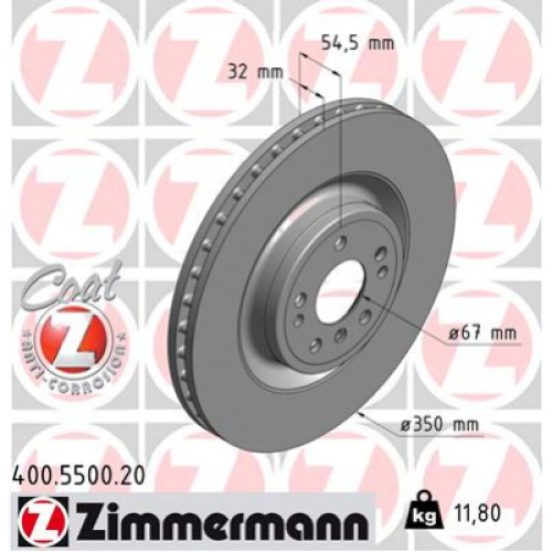 Гальмівний диск ZIMMERMANN 400.5500.20