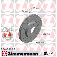 Гальмівний диск ZIMMERMANN 590.2589.52