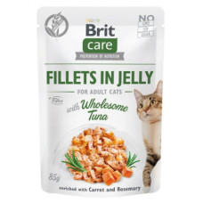 Вологий корм для кішок Brit Care Cat pouch 85 г (з тунцем у желе) (8595602540556)