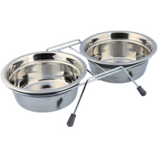Посуд для собак Trixie не ковзаюча підставка з мисками 950 мл/16 см (4011905252322)