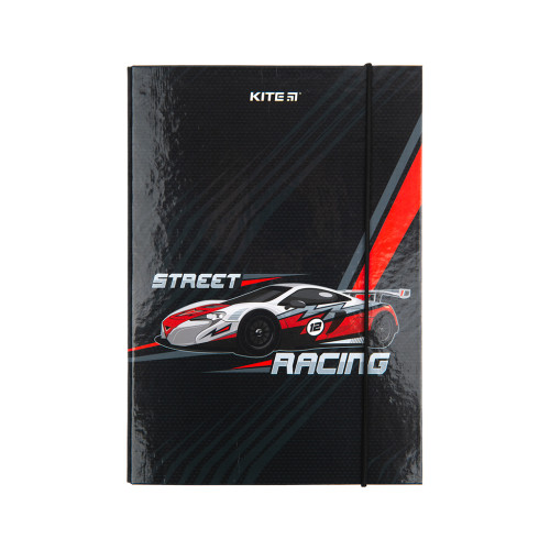 Папка для зошитів Kite В5 на гумці Racing , картон (K23-210-2)