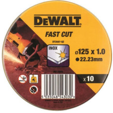 Круг відрізний DeWALT INOX, нержавіюча сталь/листовий метал, 125x22.23x1.0 мм, 10 шт (DT3507)