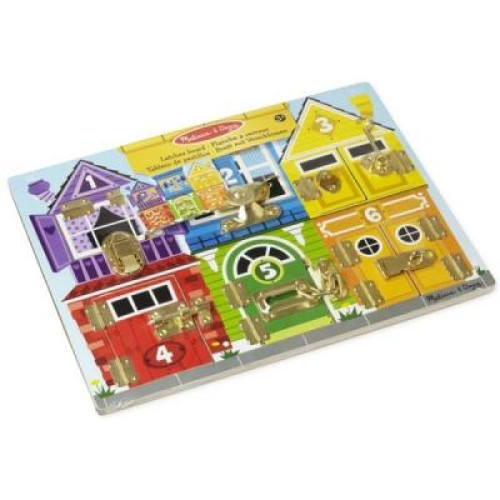 Розвиваюча іграшка Melissa&Doug Деревянная доска с задвижками (MD13785)