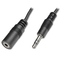 Кабель мультимедійний Jack 3.5mm male to Jack 3.5mm female 1.5m DIGITUS (AK-510200-015-S)