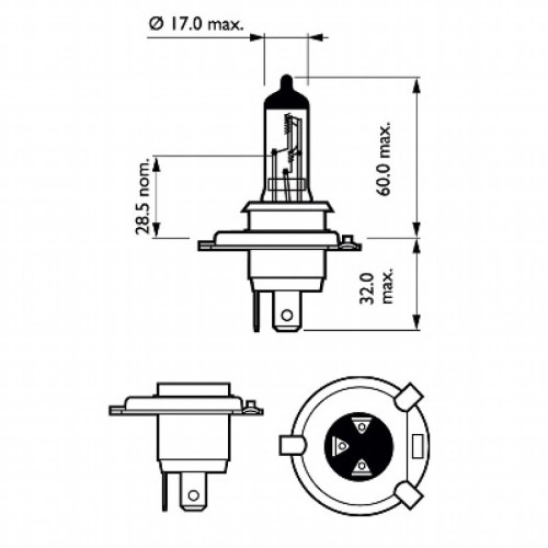 Автолампа Philips галогенова 60/55W (12342 LLECO C1)