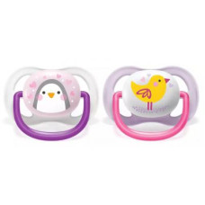 Пустушка Philips AVENT Ultra Air Animal для дівчат, 0-6 міс (SCF080/06)