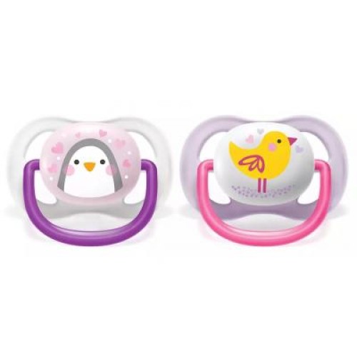 Пустушка Philips AVENT Ultra Air Animal для дівчат, 0-6 міс (SCF080/06)