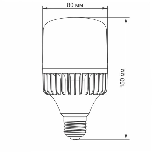 Лампочка Videx A80 30W E27 5000K 220V (VL-A80-30275)