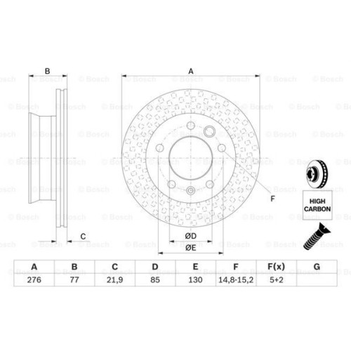 Гальмівний диск Bosch 0 986 478 849