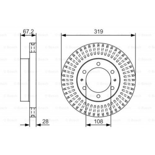 Гальмівний диск Bosch 0 986 479 T36