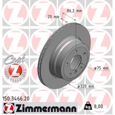 Гальмівний диск ZIMMERMANN 150.3466.20