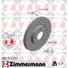 Гальмівний диск ZIMMERMANN 285.3527.52