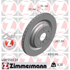 Гальмівний диск ZIMMERMANN 400.5501.20