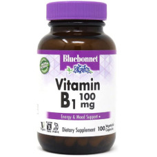 Вітамін Bluebonnet Nutrition Вітамін B1 100 мг, Vitamin B1, 100 вегетаріанських капсул (BLB0425)