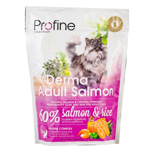 Сухий корм для кішок Profine Cat Derma з лососем і рисом 300 г (8595602517756)