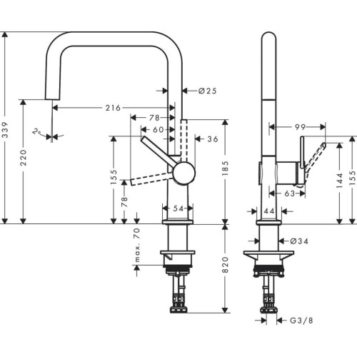 Змішувач Hansgrohe Talis M54 (72806000)