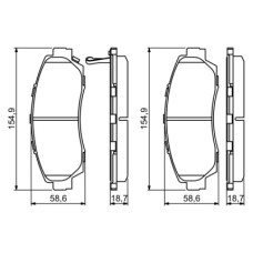 Гальмівні колодки Bosch 0 986 494 308