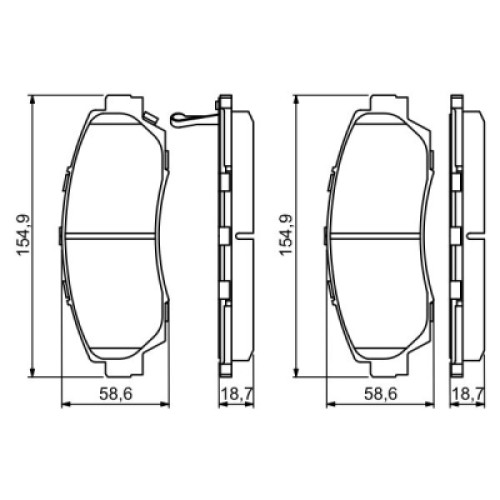 Гальмівні колодки Bosch 0 986 494 308