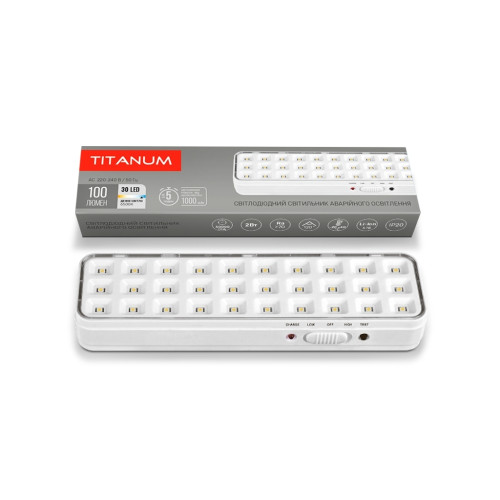 Світильник TITANUM LED аварійний 30 LED 6500K (TL-EM1106)