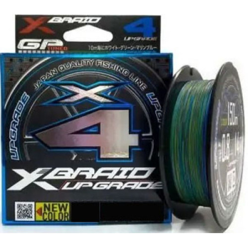 Шнур YGK X-Braid Upgrade X4 Multi Color 180m 0.6/0.128mm 12lb/5.4kg (5545.04.18)