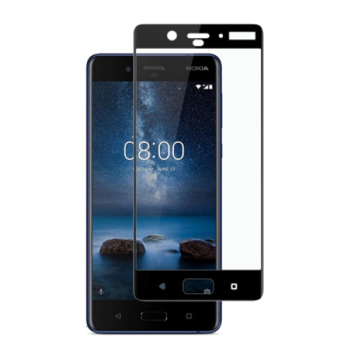 Скло захисне PowerPlant Full screen Nokia 8 Black (GL605224)