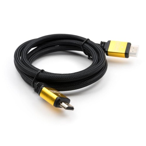 Кабель мультимедійний HDMI to HDMI 3.0 m V2.0 metal Vinga (VCPDCHDMI2VMM3BK)