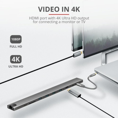 Концентратор Trust Dalyx Aluminium 10-in-1 USB-C Multi-port Dock (23417_TRUST)