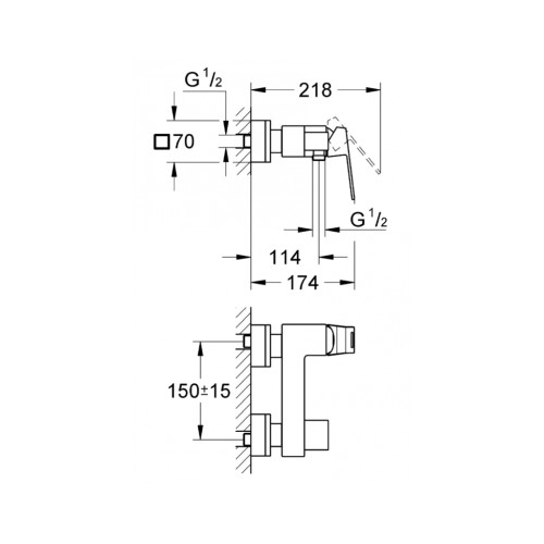 Змішувач Grohe Eurocube (23145000)