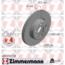 Гальмівний диск ZIMMERMANN 400.5507.30