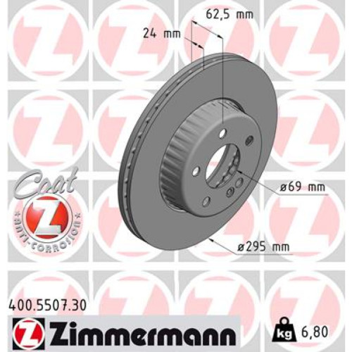 Гальмівний диск ZIMMERMANN 400.5507.30