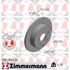 Гальмівний диск ZIMMERMANN 590.2801.20