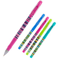 Ручка кулькова Axent Stripes 0,5 мм синя mix 4 дизайну (AB1049-10-A)