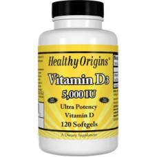 Вітамін Healthy Origins Вітамін D3, Vitamin D3, 5000 IU, 120 капсул (HO15334)