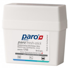 Зубочистки Paro Swiss fresh-sticks Медичні середнього розміру з ментолом 96 шт. (7610458017555)